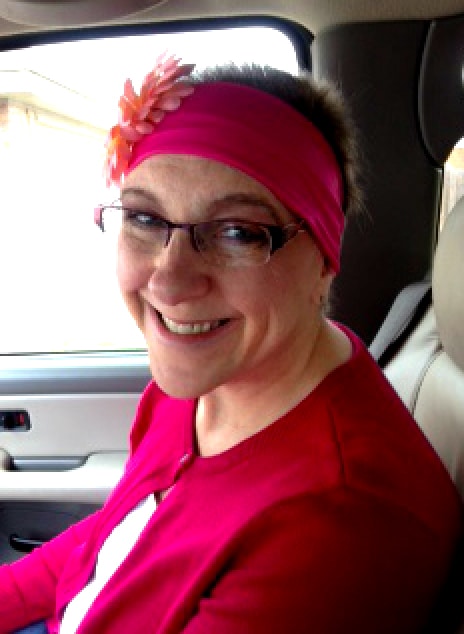 woman dressed in pink